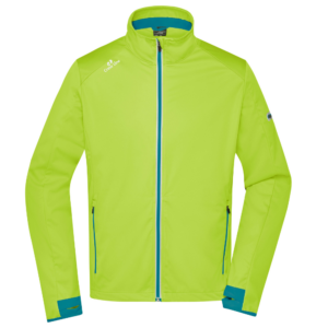 VESTE SPORT SOFTSHELL HOMME JAUNE FLUO